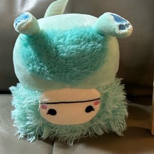 Squishmallow Bigfoot blue fuzzy tummy I think Joelle